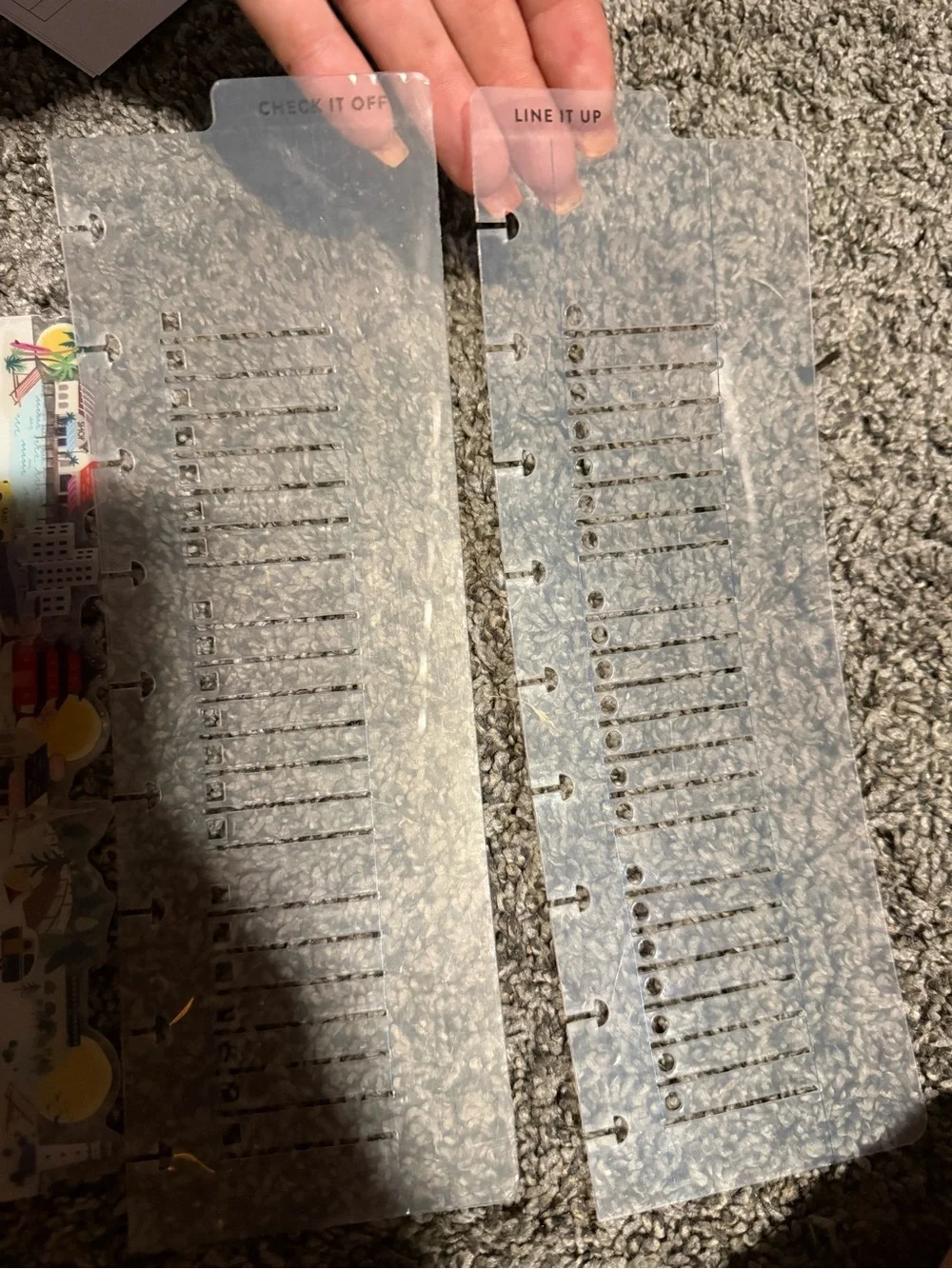 The Happy Planner Multicolor Dashboard tabs and stencils